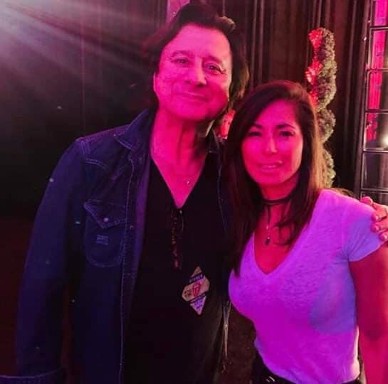 August 23, 2019 @ The Rolling Stones concert, posing with a fan